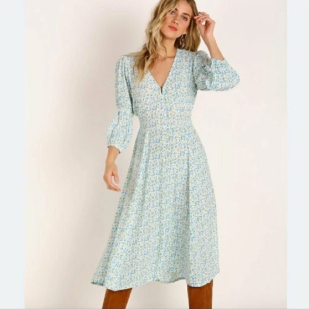 Faithful The Brand Maud Midi Floral Dress Size M